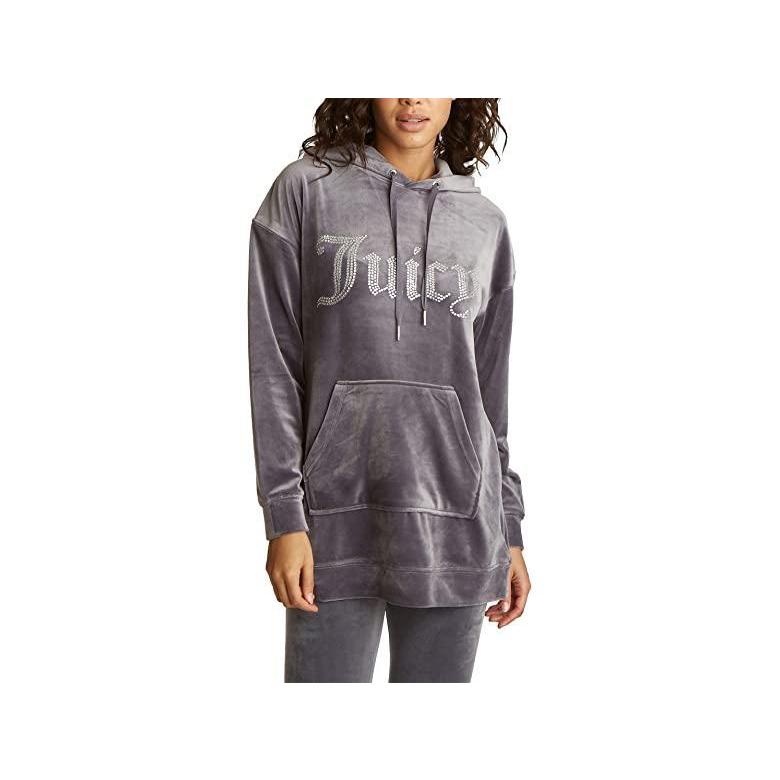 大きい割引 海外限定 日本未発売 Lounge Grey フード スウェット パーカー レディース Hoodie Oversize Juicy ジューシークチュール ブランド 人気 新作 トップス Www Universitaria Cl