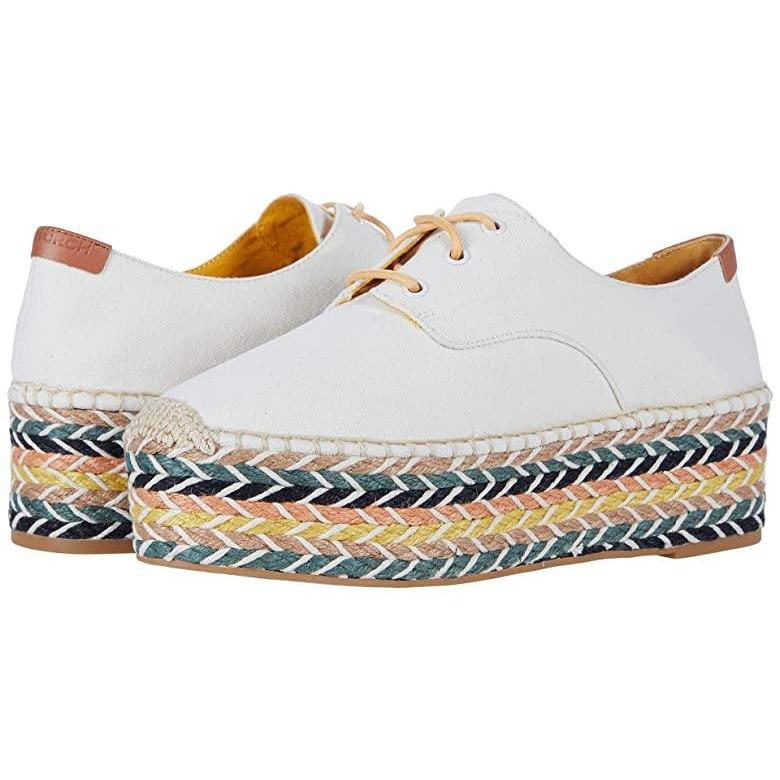 品質のいい Multicolored トリーバーチ ブランド 人気 新作 日本未発売 海外限定 Platform Mesa Multi Natural Aged オックスフォード レディース Espadrille Oxford シューズ Affaires Sociales Gouv Cg