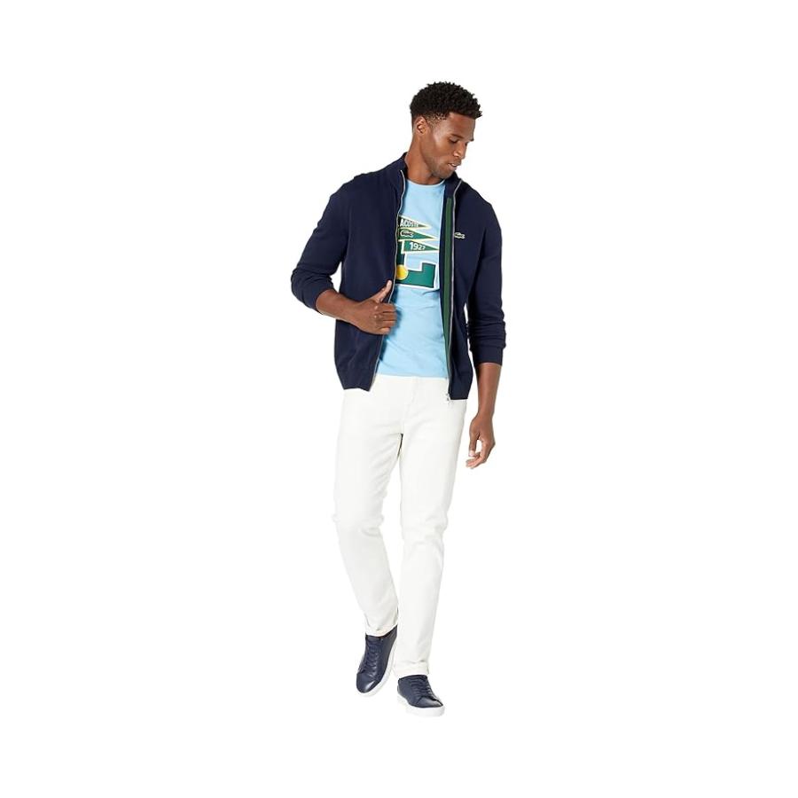 ラコステ Lacoste Long Sleeve Solid Jersey Full ジップ High Neck Sweater メンズ セーター N_3