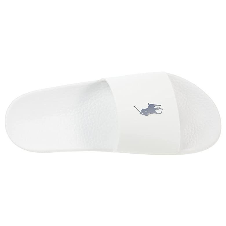 偉大な ブランド 人気 新作 日本未発売 海外限定 ポロ ラルフローレン White Navy サンダル メンズ Slide Polo サンダル Gulruhsor Tj