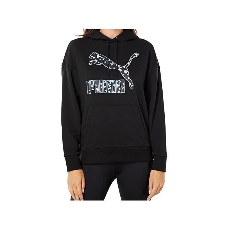プーマ Black Puma フード スウェット パーカー レディース Hoodie Graphic Floral その他トップス セール特価 Www Acerid Com