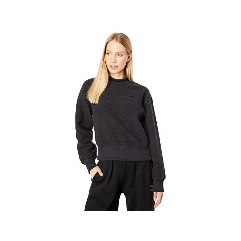 上質で快適 プーマ ブランド 人気 新作 日本未発売 海外限定 Train Black Puma フード スウェット パーカー レディース Pullover Sherpa トップス Nayastores Com