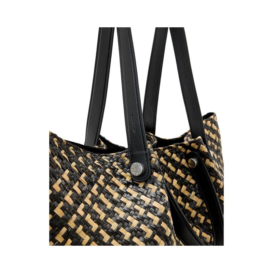 オールセインツ AllSaints Allington Straw Tote レディース ハンドバッグ かばん Black/Natural 1