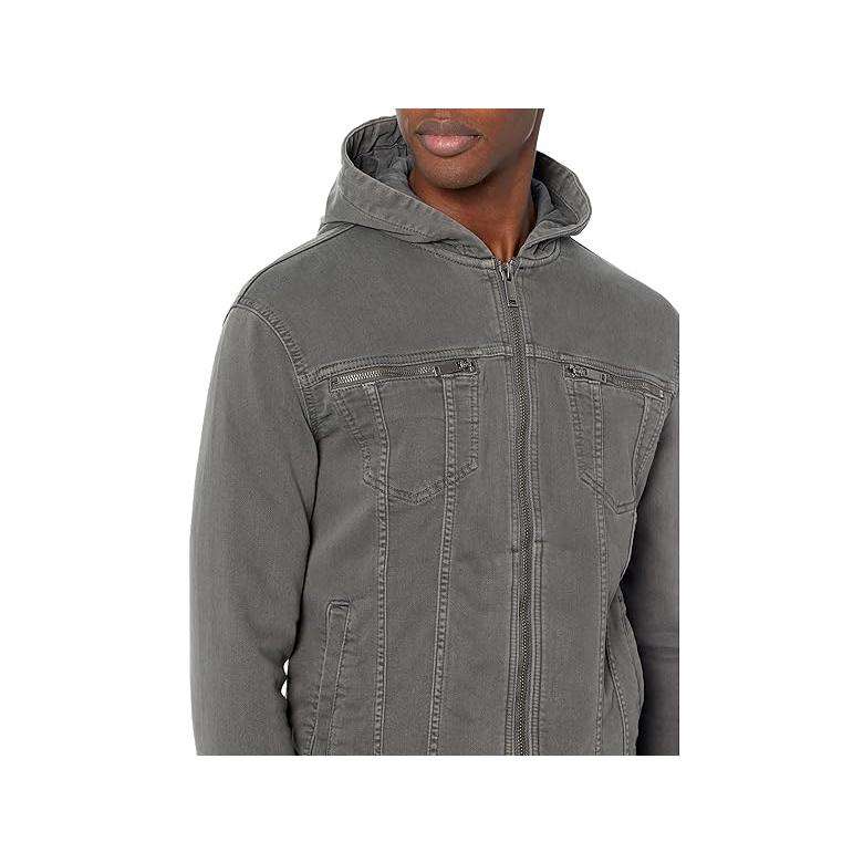 ジョンヴァーヴェイトス John Varvatos SCOTT HOODED JEAN JACKET メンズ コート アウター シャーク Greyの画像