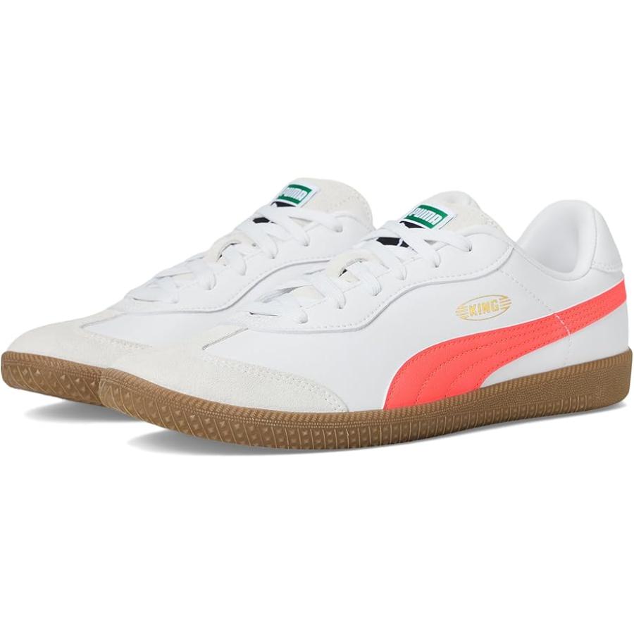 (取寄) プーマ メンズ キング 21 インドア トレーナー サッカー シューズ PUMA men King 21 Indoor Trainer Soccer Shoes White/Glowing Red PUMA（プーマ） PUMA King 21 Indoor トレーナー Soccer シューズ