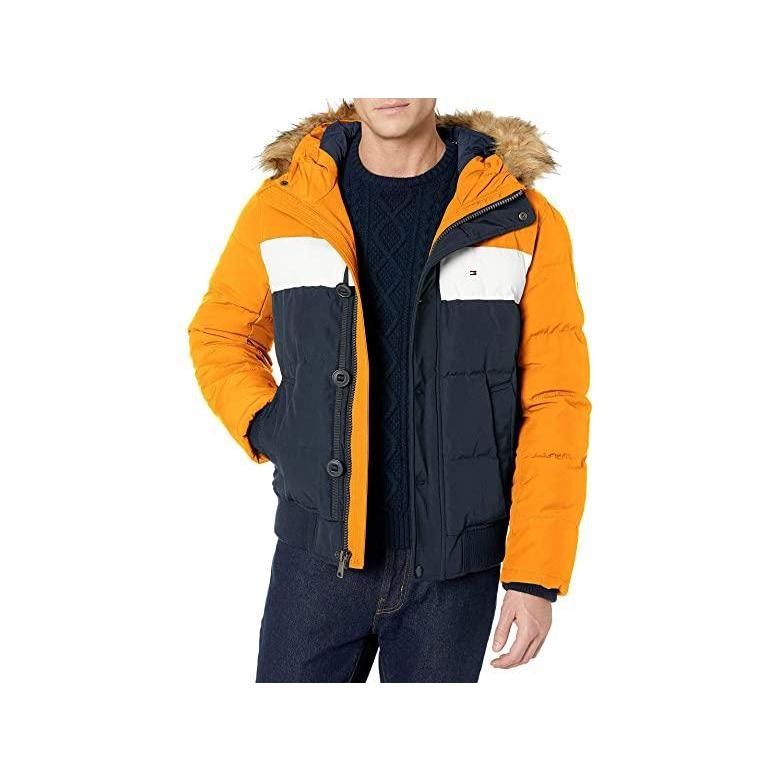 激安先着 コート メンズ Coat Alternative Down トミー ヒルフィガー ブランド 人気 新作 日本未発売 海外限定 アウター Combo Yellow Navy Deep コート アウター Affaires Sociales Gouv Cg