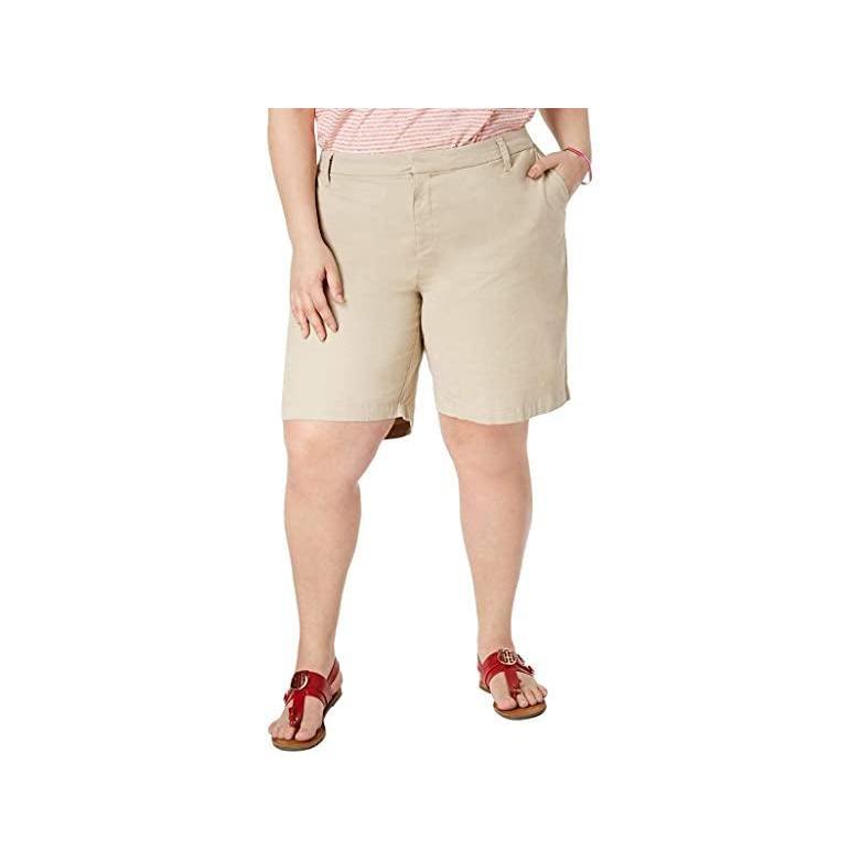 人気商品 トミー ヒルフィガー ブランド 人気 新作 日本未発売 海外限定 Hollywood Khaki Ultra 半ズボン ズボン ショートパンツ レディース Solid Short Chino 9 ボトムス パンツ Dagl Tg