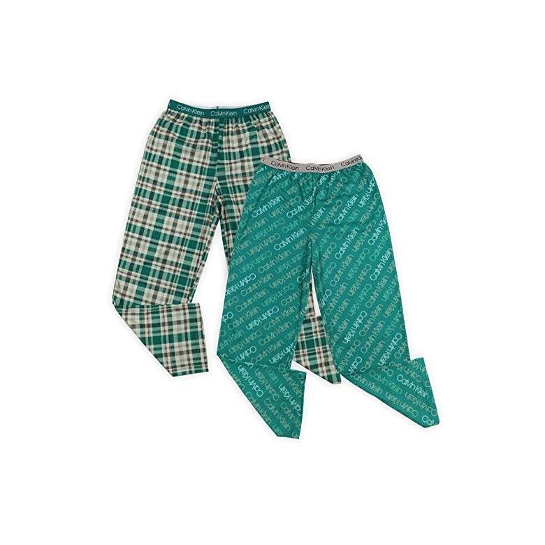 流行 Brushed Soft Super カルバン クライン ブランド 人気 新作 日本未発売 海外限定 Micro Plaid Logo Green Ck Green パジャマ 部屋着 メンズ Pack 2 Pant 下着 靴下 部屋着 Vehicleadminservices Com