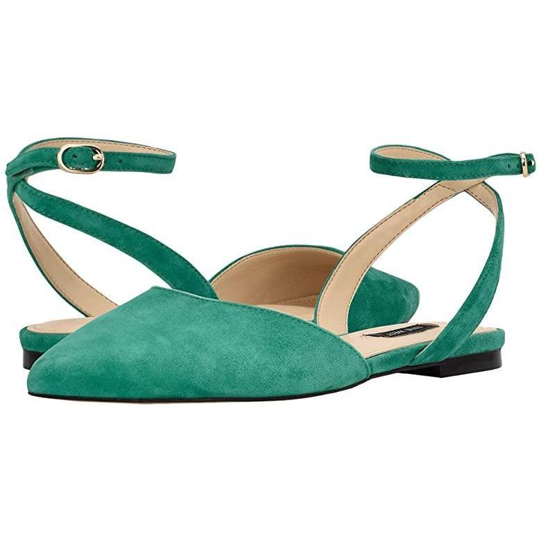 新発売の 海外限定 日本未発売 Suede Green フラットシューズ レディース Briy ナインウエスト ブランド 人気 新作 シューズ Www Ja Kitakyu Or Jp