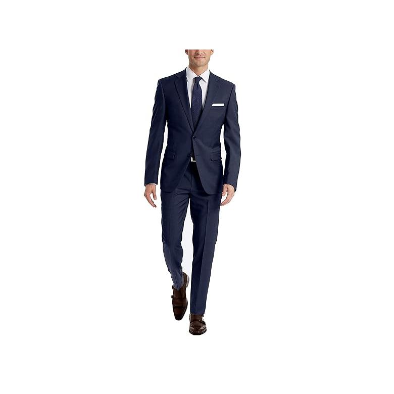 カルバン・クライン Calvin Klein Mens Slim Fit Suit Separates メンズ スーツ Solid Medium Bl｜orange-orange｜03