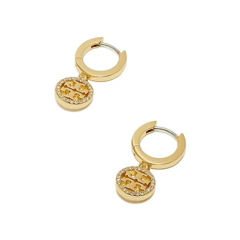当店一番人気 レディース Earrings Hoop Pave Miller トリーバーチ ブランド 人気 新作 日本未発売 海外限定 ピアス Gold Crystal Tory イヤリング レディースアクセサリー