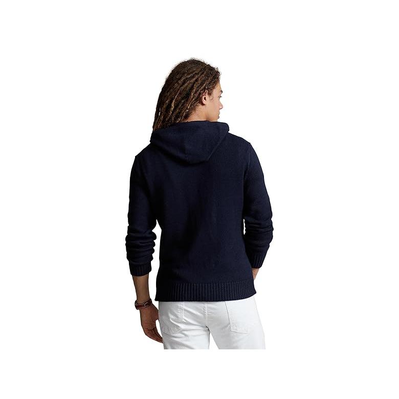 ポロ・ラルフローレン Polo Ralph Lauren  Polo Bear Cotton Hooded Sweater メンズ セーター Navy｜orange-orange｜02