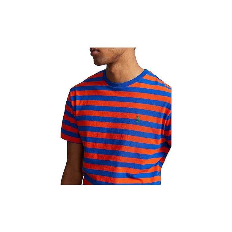 ポロ・ラルフローレン Polo Ralph Lauren Short Sleeve Striped Crew Neck Tシャツ メンズ トップス E｜orange-orange｜03