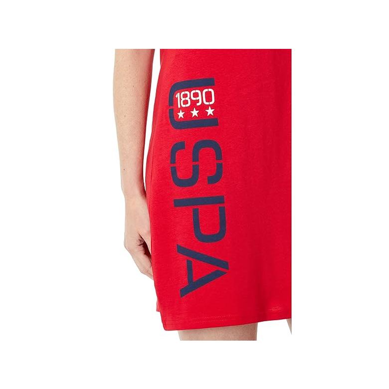 ユーエスポロ アッスン U.S. POLO ASSN. Graphic Ringer Dress レディース ドレス Racing Red｜orange-orange｜03