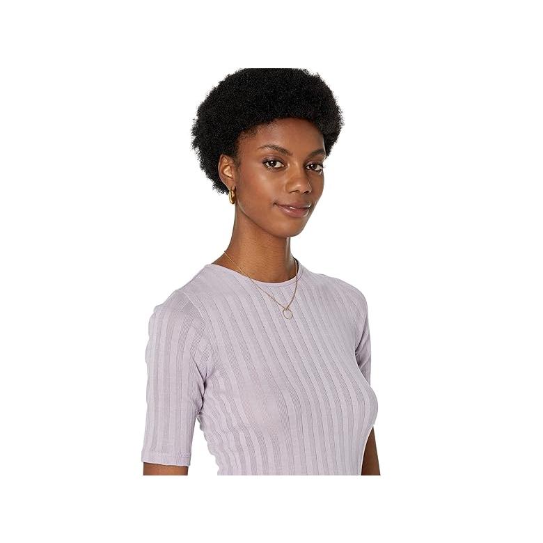 ヴィンス Vince Women's Ribbed Elbow Sleeve Crew Tee レディース シャツ トップス Violetta_2