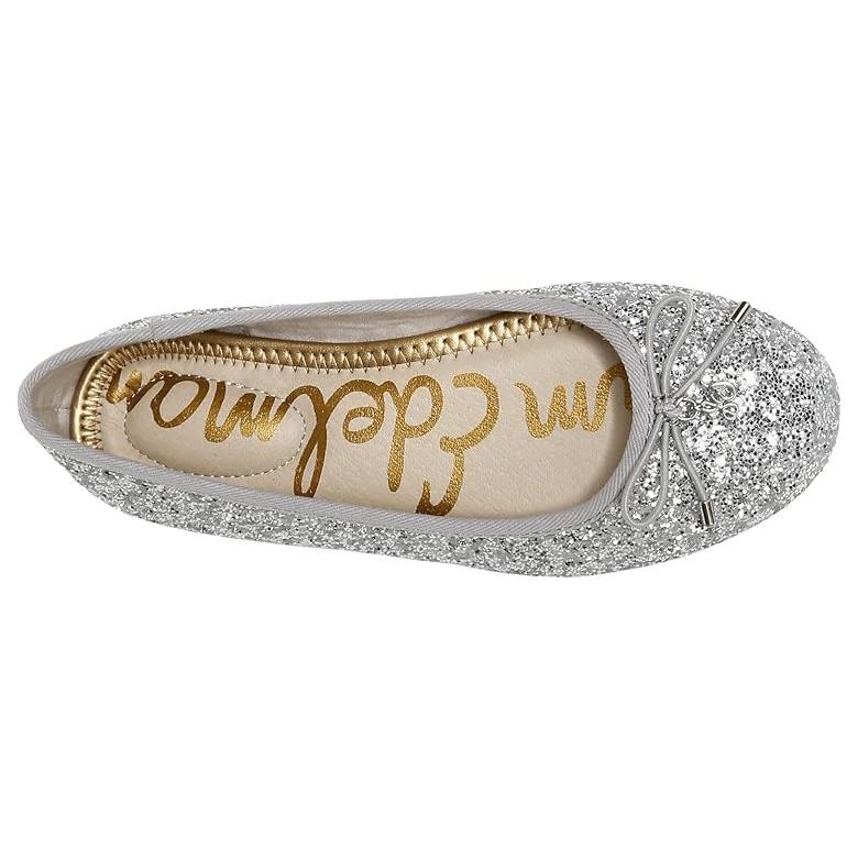 『目玉新商品』サム エデルマン サム Edelman Kids Felicia (リトル・ビッグ) キッズ・ジュニア Flats Soft Silver ボアダイヤル