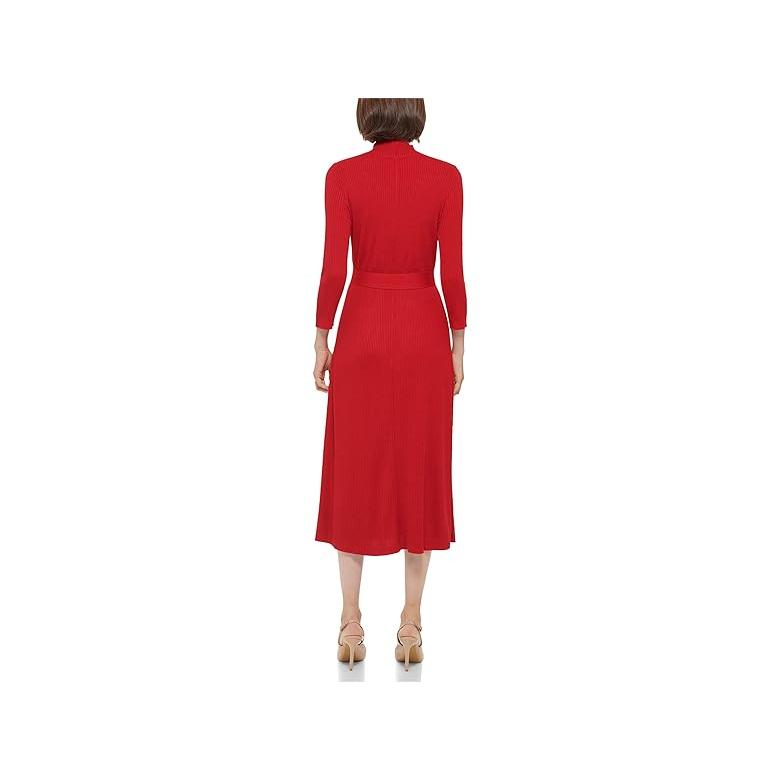 カルバン・クライン Calvin Klein Sweaterdress with Belt レディース ドレス Red_1
