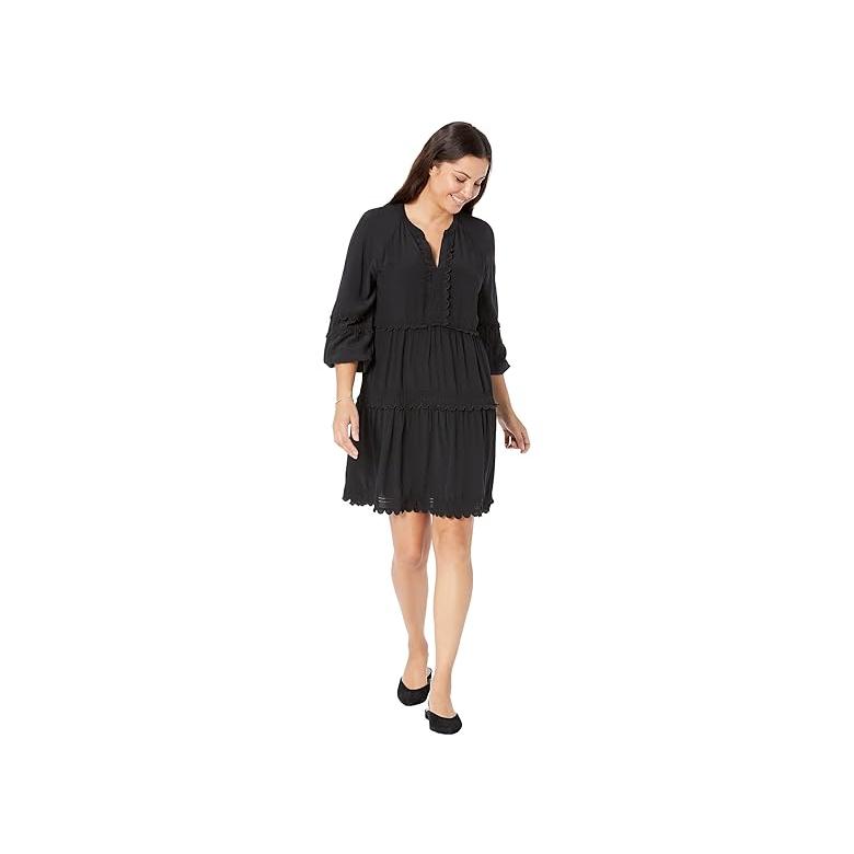 ヴィニヤードヴァインズ Vineyard Vines Women's Scalloped Tiered Dress レディース ドレス Jet Bl_3
