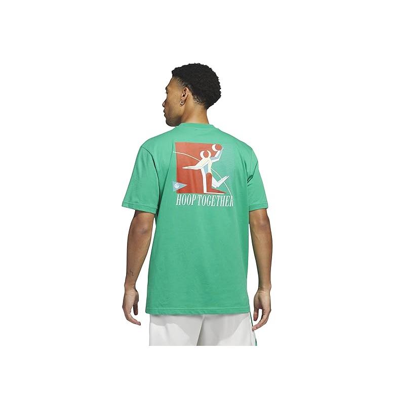 アディダス オリジナルス adidas オリジナルス Men's  Hoop Prep Graphic Tee メンズ トップス Court Gree｜orange-orange｜02