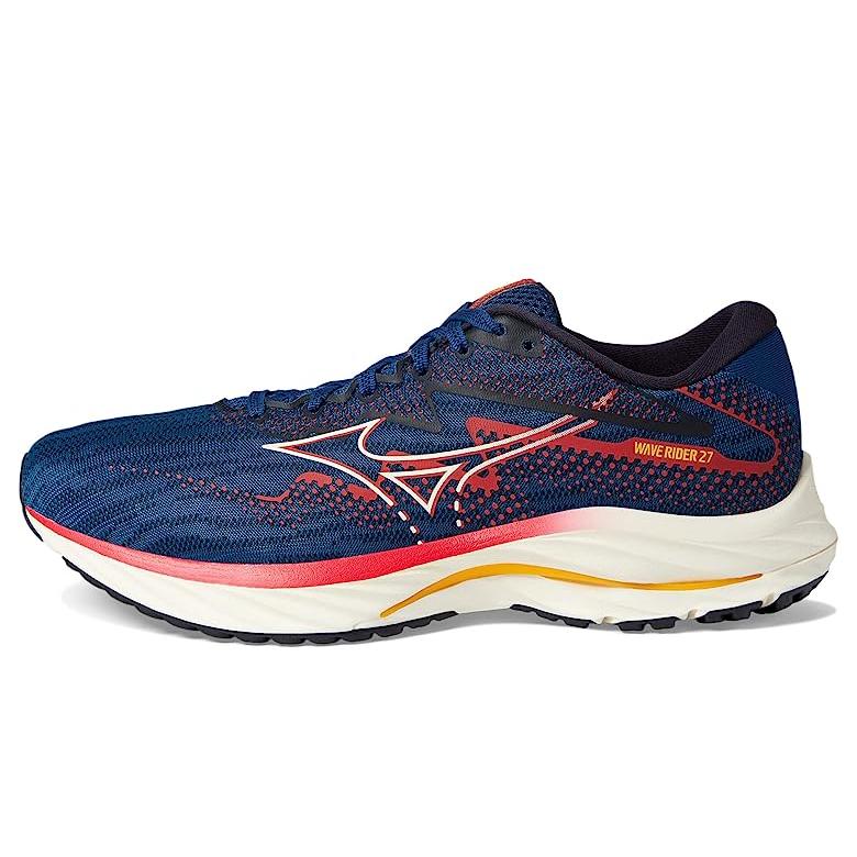 ミズノ Mizuno ウェーブライダー 27 メンズ スニーカー Blue Opal/Papyrus｜orange-orange｜04