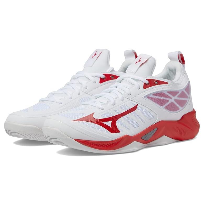 (取寄) ミズノ レディース ウェーブ ディメンション Mizuno women Mizuno Wave Dimension White/Red MIZUNO（ミズノ） ウェーブディメンション レディース スニーカー