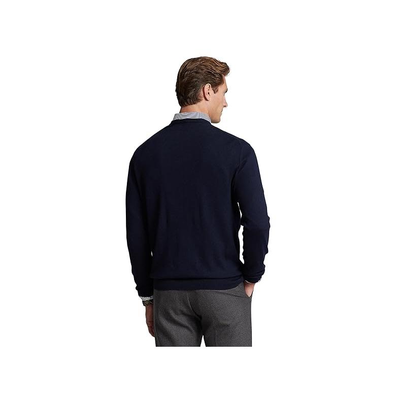 ポロ・ラルフローレン Polo Ralph Lauren Cotton V-Neck Sweater メンズ セーター Hunter Navy｜orange-orange｜02
