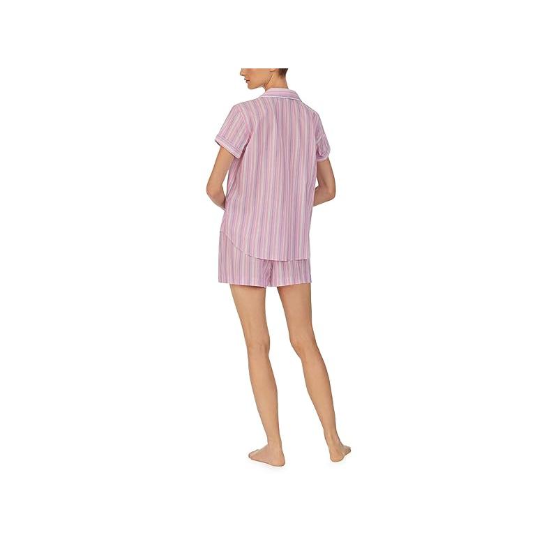 ローレン ラルフローレン LAUREN Ralph Lauren Short Sleeve Boxer PJ Set レディース Sleepwear｜orange-orange｜02