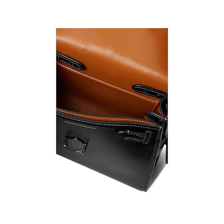 コーチ COACH  Luxe Refined Calf レザー サミー Top-Handle 21 レディース ハンドバッグ かばん Black｜orange-orange｜03