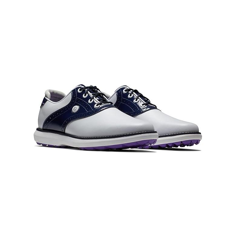 フットジョイ FootJoy Traditions スパイクレス ゴルフ Shoes レディース スニーカー White/Navy
