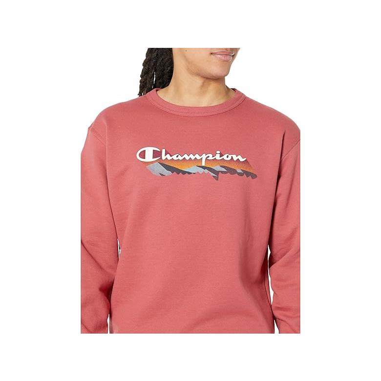 チャンピオン Champion Powerblend Graphic Crew メンズ パーカー スウェット レッドウッド Red｜orange-orange｜03