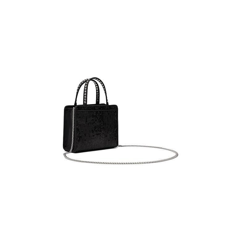 売りストア Karl Lagerfeld Paris Ikons Mini Satchel レディース ハンドバッグ かばん Black Sequin