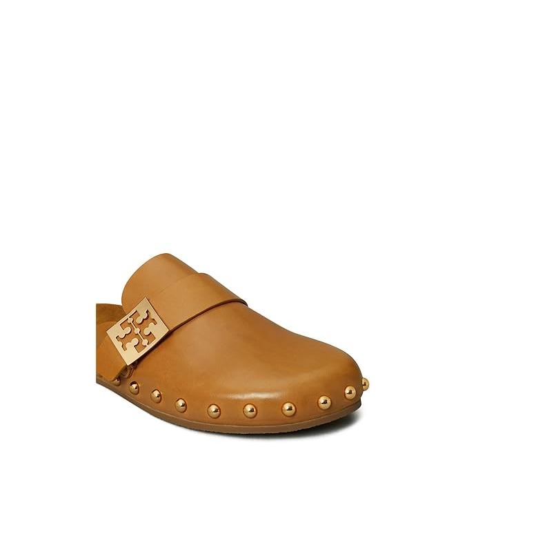 トリーバーチ Tory Burch Mellow Stud ミュール レディース フラット シューズ Caramel Corn/Gold