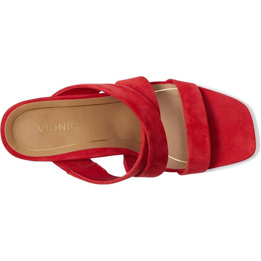 vionic VIONIC Merlot レディース ヒール パンプス Red Suede_1