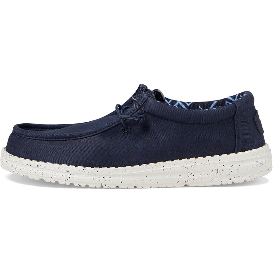 Hey Dude Kids Wally キャンバス (Little Kid/Big Kid) キッズ・ジュニア スニーカー Navy_3