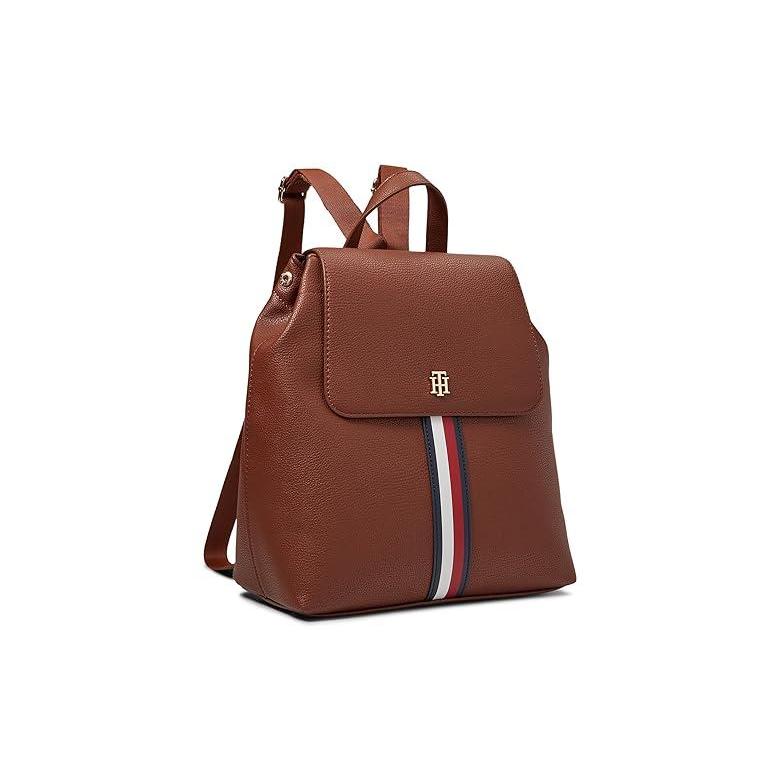 トミー・ヒルフィガー Tommy Hilfiger Ruby II Flap BackpackPebble PVC レディース バックパック