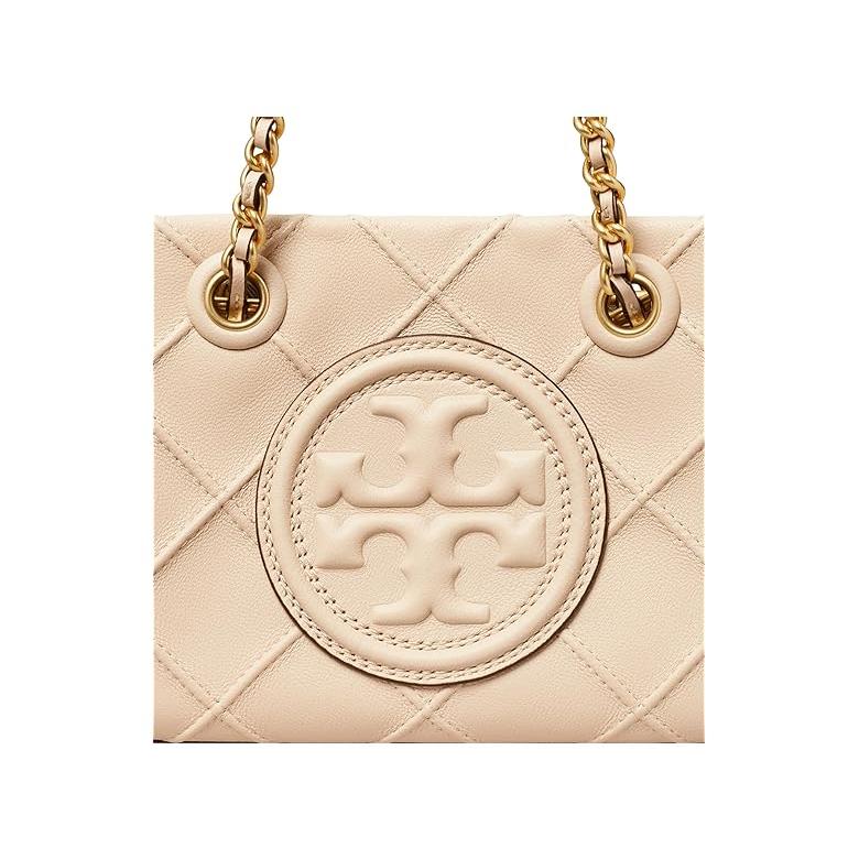 トリーバーチ Tory Burch Fleming Soft Mini Chain Tote レディース ハンドバッグ かばん New Creamの画像