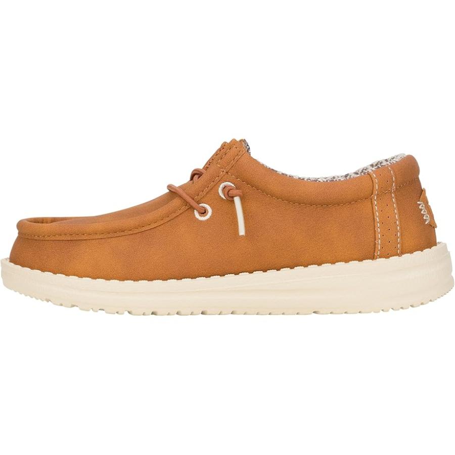 Hey Dude Kids  Wally クラシック (Little Kid/Big Kid) キッズ・ジュニア Loafers Tan_2