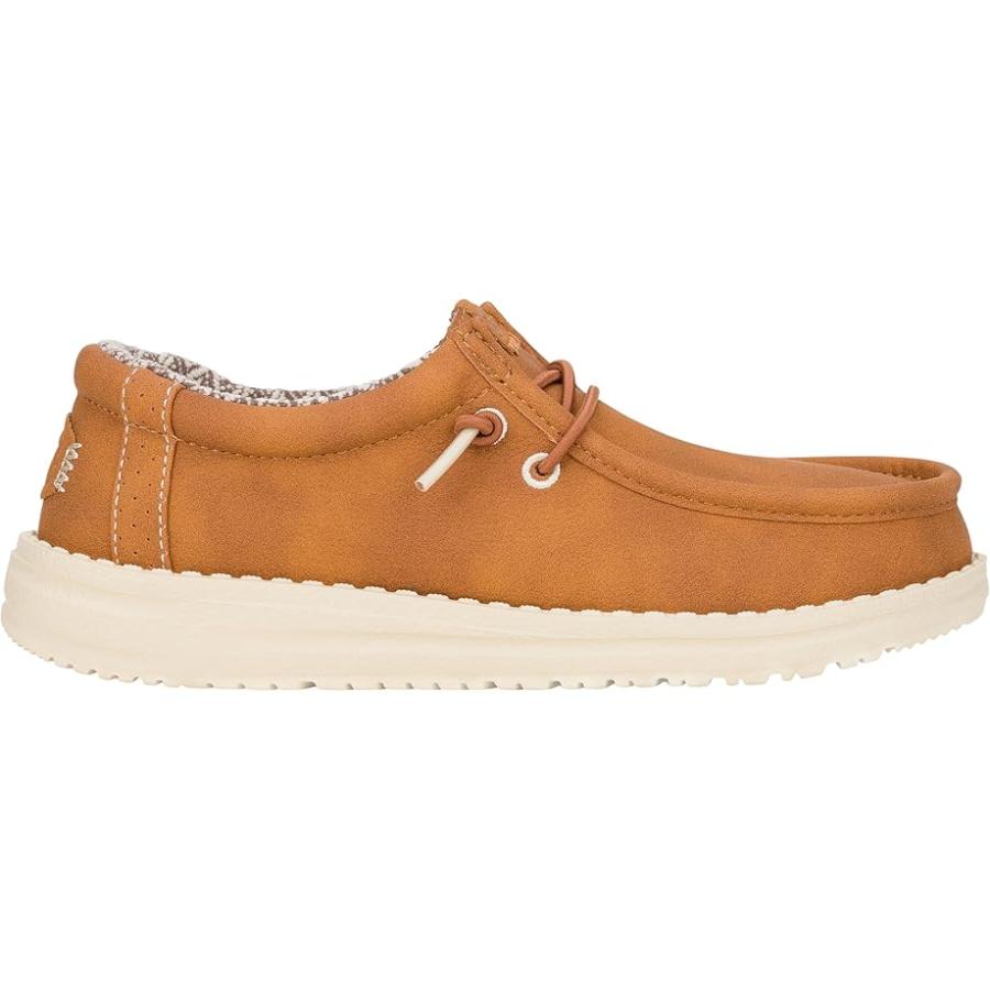 Hey Dude Kids  Wally クラシック (Little Kid/Big Kid) キッズ・ジュニア Loafers Tan_4