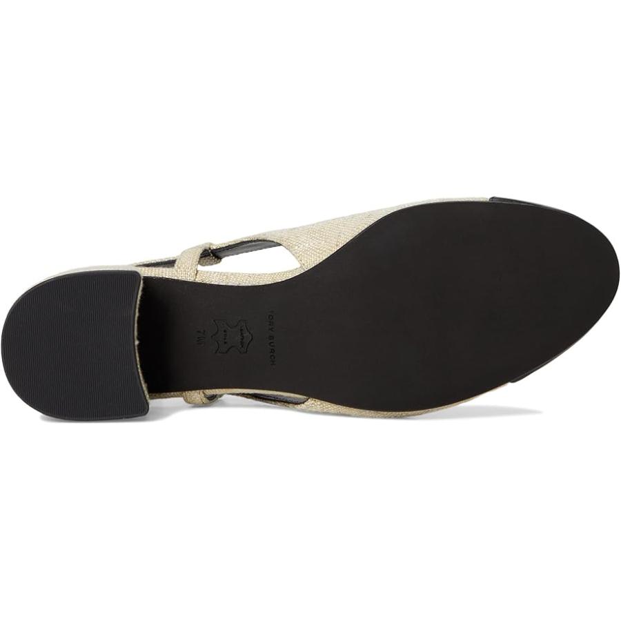 トリーバーチ Tory Burch Cap-Toe スリングバック 45mm レディース ヒール パンプス Wild Wheat/Perfect Bl