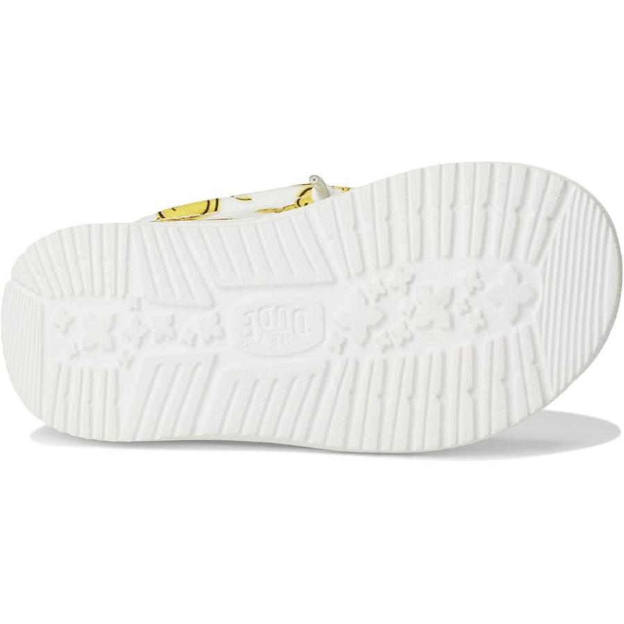Hey Dude Kids  Wally Smiley (Toddler) キッズ・ジュニア Loafers White/Yellow_2