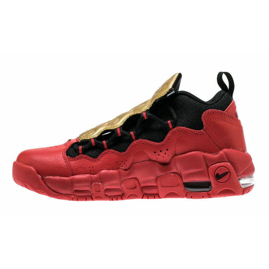 ナイキ NIKE エア モア マネー Air More Money Uptempo GS Grade School Basketball Shoes AH5215-600 ハイカット University Red Gold Black｜orange-orange