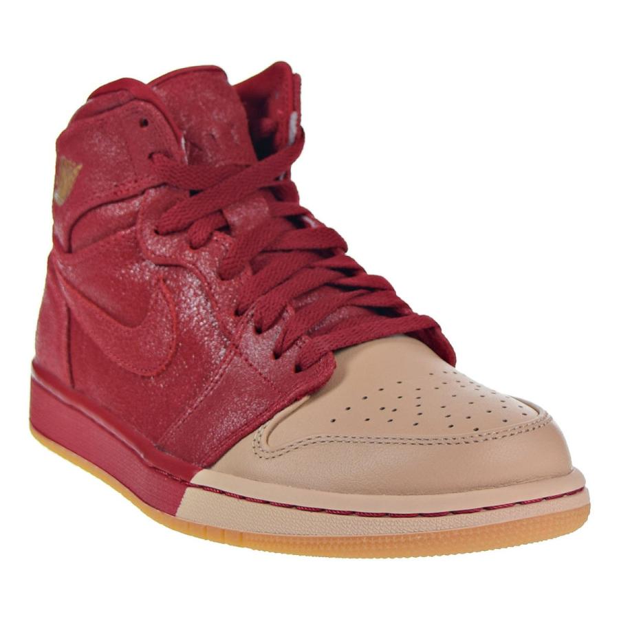 ナイキ NIKE エアジョーダン1 Air Jordan 1 レディース High Retro Premium Tan Dipped Gym Red Metallic Gold AH7389-607｜orange-orange｜02