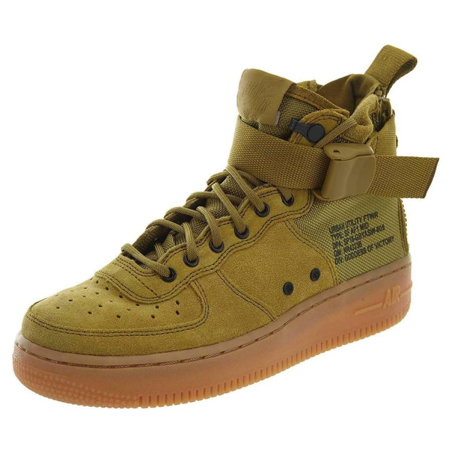 ナイキ NIKE エア フォース Air Force 1 Mid (GS) AJ0424-300 ハイカット Desert Moss｜orange-orange