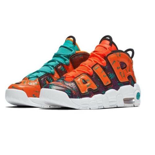 ナイキ NIKE エア モア アップテンポ Air More Uptempo GS "What The 90's Pack" AT3408-800 バスケットボール Orange Green White Black Purple｜orange-orange