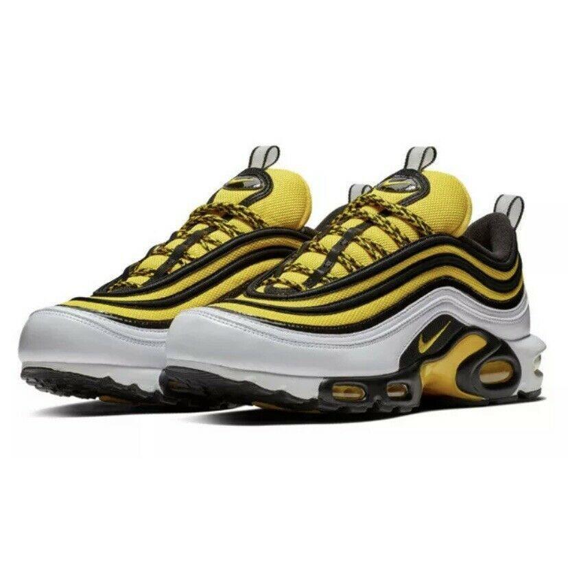 ナイキ NIKE エアマックス 97 Air Max Frequency Pack Running Shoes メンズ AV7936-100 スニーカー Yellow Black White｜orange-orange