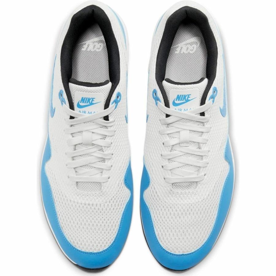 ナイキ NIKE エアマックス Air Max 1 G Spikeless Golf Shoes Casual Sneakers CI7576-101 ローカット White University Blue｜orange-orange｜03