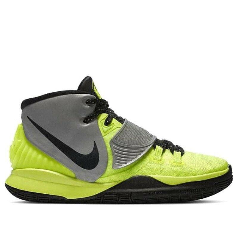 ナイキ NIKE カイリー 6 Kyrie VI Cross Basketball GS Grade School Casual Sneakers CN8579-704 ミッドカット Volt Green Black｜orange-orange｜02