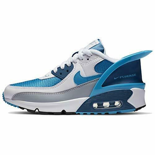 ナイキ NIKE エアマックス AIR MAX 90 Flyease GS Grade School Running Shoes CV0526-103 ローカット White Laser Blue｜orange-orange