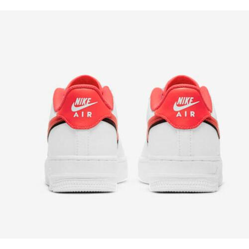 ナイキ NIKE エアフォース ワン Air Force 1 LV8 Low Shoes GS Grade School Casual Sneakers CW1574-101 ローカット White Double Swoosh Crimson Black｜orange-orange｜04