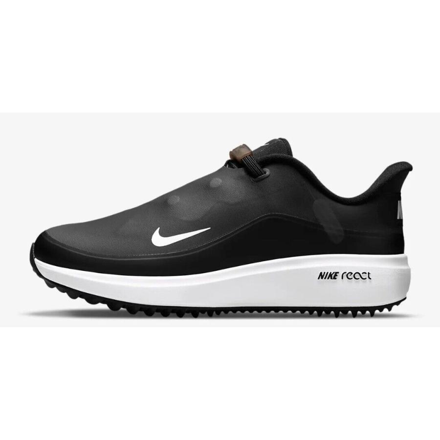 Nike React ゴルフシューズ ブラック/ホワイト NIKE（ナイキ） リアクト React Ace Tour Low Spikeless Golf Shoes